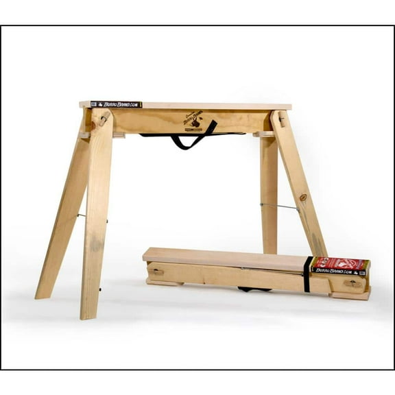 29 in. Wooden Folding Burro Sawhorse (2-Pack)