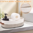 thumbnail image 4 of Toy Storage Cotton Rope Storage Basket With Handles - Round Woven Basket For Toys, Snacks, Plants & Home Organization Storage Organizer for Nursery, Playroom, Bedroom , Closet, Living Room, Kindergar, 4 of 5