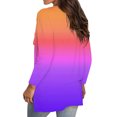 thumbnail image 5 of Fshinging Women's Tops Gradient Casual Long Sleeve V Neck Lady Office Commute Tunic Blouse, 5 of 7