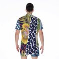 thumbnail image 2 of Exotic Patchwork Pattern Short Sleeve Men'S Rompers Casual Summer Jumpsuits Outfit, 2 of 4