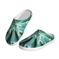 thumbnail image 2 of Haiem Teal Cactus Print Women's Fuzzy Memory Foam House Slipper Cozy Home Footwear Non-slip Winter Slippers-42/43, 2 of 7