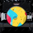 thumbnail image 1 of 80s-90s Style Color Splash Print Spare Tire Cover Waterproof Tire Wheel Protector for Car Truck SUV Camper Trailer Rv 14"-17", 1 of 5