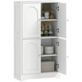 thumbnail image 1 of HOMCOM Armoire de Garde-Manger de Cuisine 43 Pouces, Armoire de Rangement Moderne à 4 Niveaux, Blanc, 1 of 10