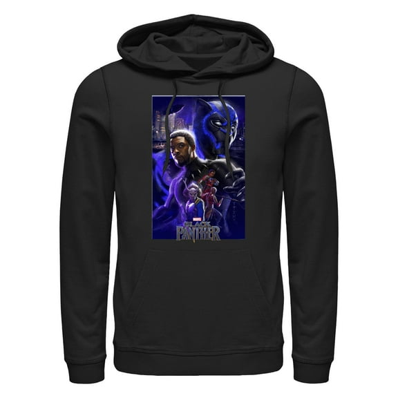 Men's Marvel: Black Panther Neon Light Pull Over Hoodie