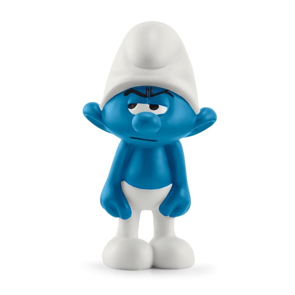 Figura Schleich Smurfs Grouchy Smurf, juguete retro coleccionable