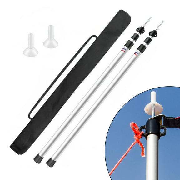 Lightweight Adjustable Telescoping Aluminum Rods Tarps Tent Replacement Poles