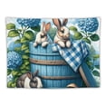 thumbnail image 5 of JEUXUS Cute Bunny Blue Flowers Picture Hanging Tapestry (Multiple SKUs) Painting, 5 of 6
