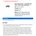 thumbnail image 2 of Rear Brake Pad Set - Compatible with 1993 - 1999 Toyota Land Cruiser 1994 1995 1996 1997 1998, 2 of 2