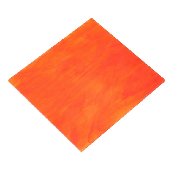 Stained Glass Sheet Mosaic Tile 3.9 Inch x 3.9 Inch Watermelon Red, Stained Glass Sheets for Crafts Project