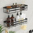 thumbnail image 5 of Shower Caddies 4 Pack - Adhesive Hanging Shower Shelf - Bathroom Organizers and Storage, No Drilling Stainless Shower Shelves for Home Decor, Bathroom Accessories (Large), 5 of 5