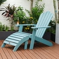 thumbnail image 6 of TALE Adirondack Ottoman Footstool All-Weather and Fade-Resistant Plastic Wood for Lawn Outdoor Patio Deck Garden Porch Lawn Furniture, Blue, 6 of 6