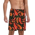 thumbnail image 2 of Balery Red Hot Chili Pantalones cortos de pijama de punto de algodón para hombre con cinturilla y bolsillos-Large, 2 of 6