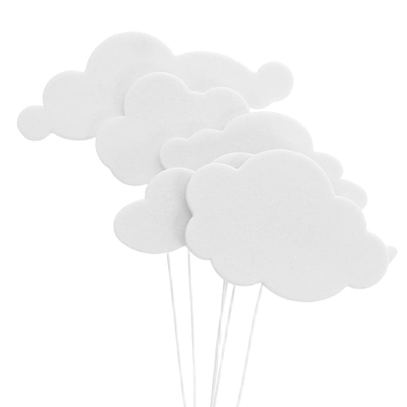 300pcs White Cloud Cake Toppers Sponge Picks for , Party Decorations for Kids Birthday, Baby Shower, Wedding, Valentine’s Day
