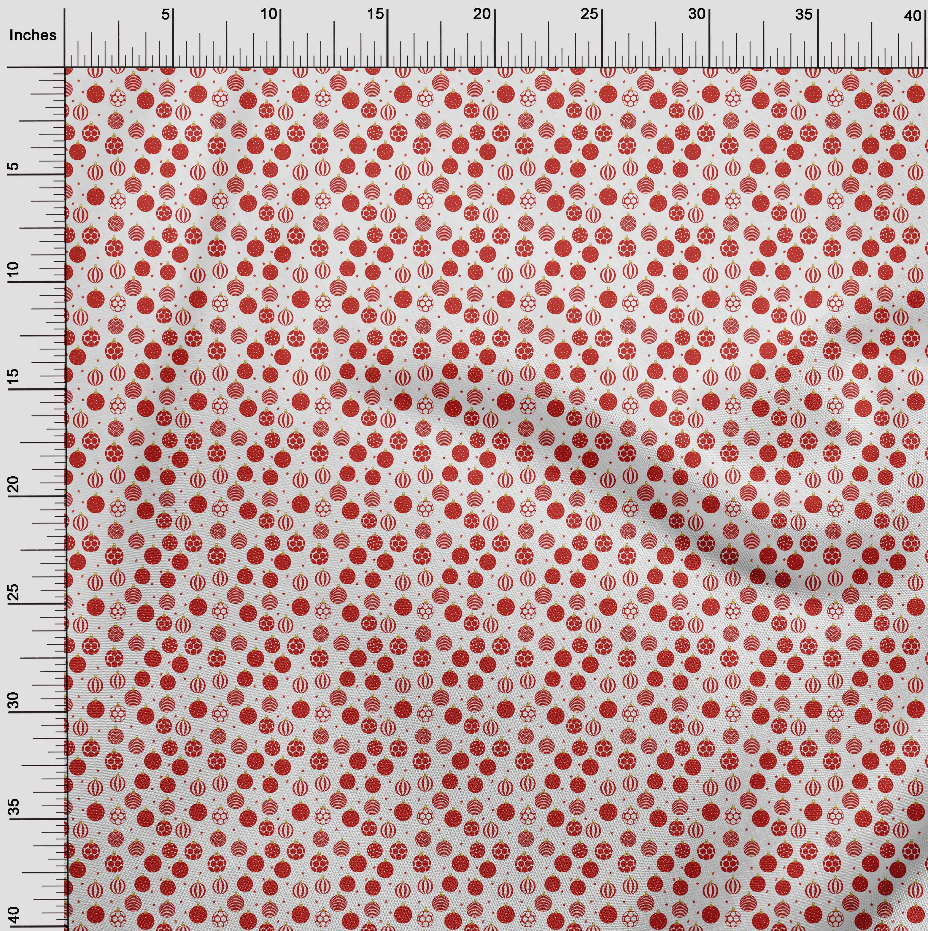oneOone Cotton Jersey Red Fabric Christmas Sewing Material Print Fabric By The Yard 58 Inch Wide