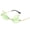 D, variant on 1PC Personalized Retro Frameless Gradient Transparent Sunglasses Under $5 Lightweight Unisex Oval Lens Shades UV400 Sun Glasses with Colorful Mirror Finish