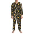 thumbnail image 3 of Fotbe Owls And Plants Pijama de Hombre con Estampado de Manga Larga, Conjunto de 2 Piezas, Ropa de Dormir Suave y Cómoda con Bolsillos-Medium, 3 of 7
