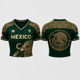 thumbnail image 2 of 2026 New Mexico Soccer Jersey Womens Mexico National Team Graphic Style, Mexican Jersey Soccer T-Shirt, V-Neck Short Sleeve Sport Tee for Travel and Everyday Wearing for Adult, 2 of 9