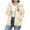 Khaki, variant on Bovxnpu Women's Winter Faux Furs Coats Long Sleeve Zip Up Fleece Jacket Casual Trendy Outerwear Women's Christmas Fashion Plus Size Solid Color Zip Hooded Fleece Sweatshirt Jacket