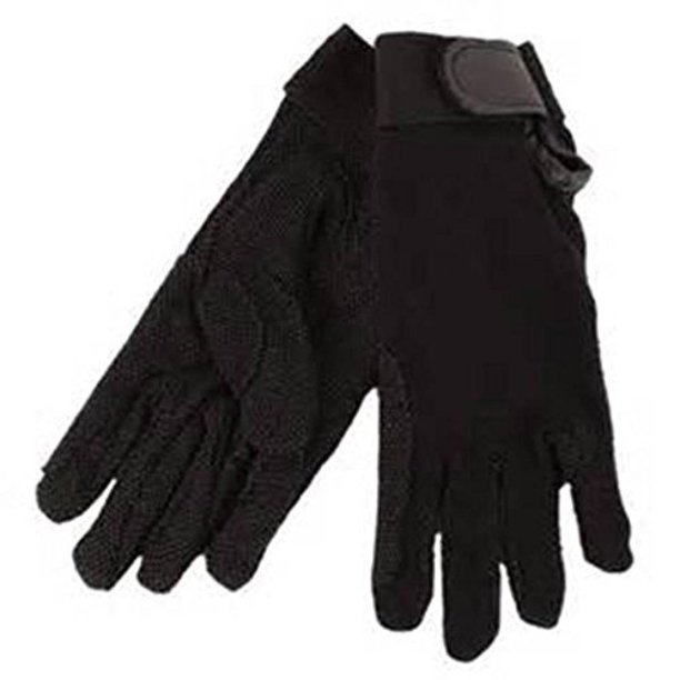 Hy5 - Guantes de equitación de algodón modelo Pimple para adultos (Negro)