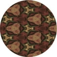 thumbnail image 1 of Ahgly Company Indoor Round Patterned Light Brown Area Rugs, 6' Round, 1 of 6