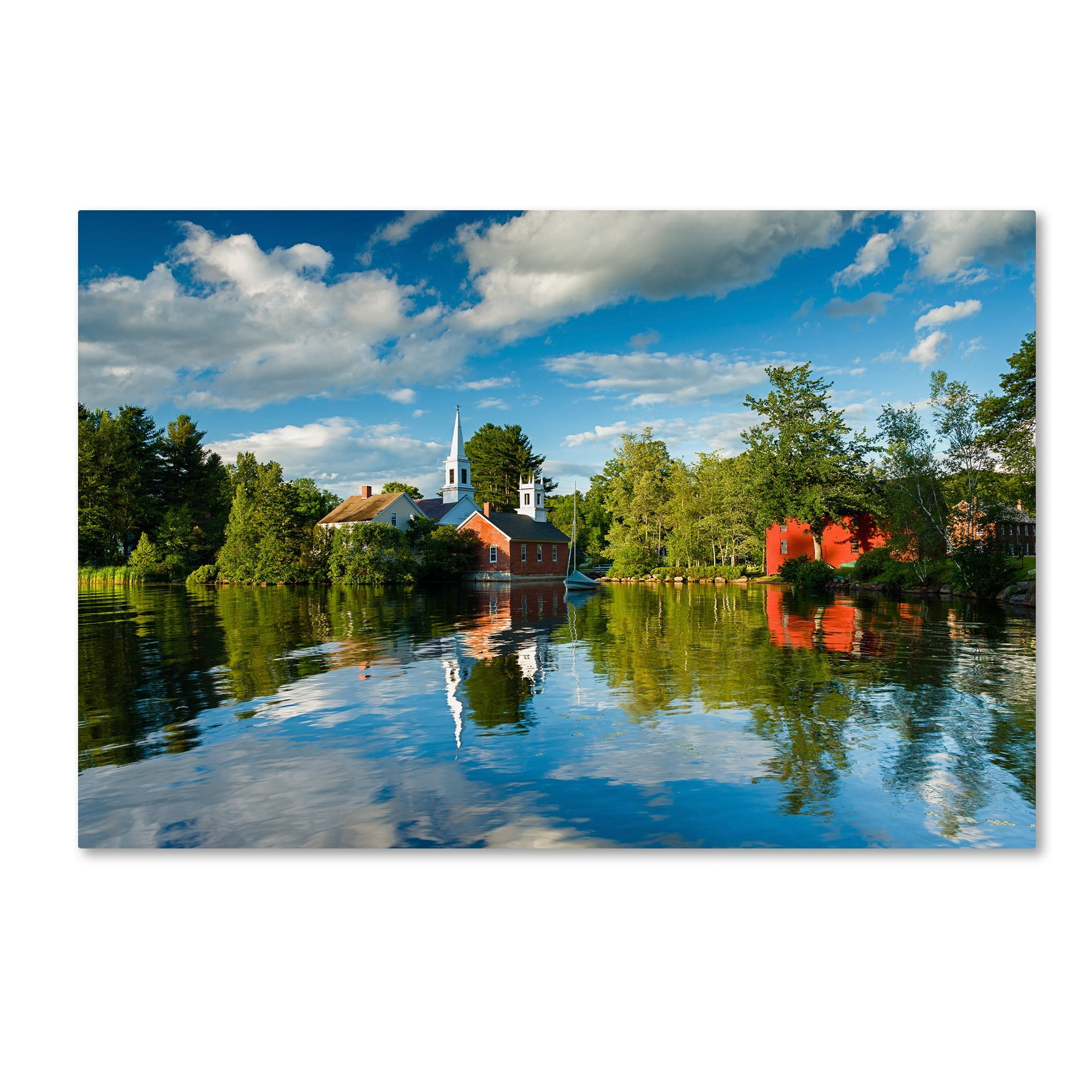 Trademark Fine Art "Old Town Reflection" Canvas Art by Michael Blanchette Photography