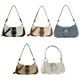 thumbnail image 2 of Bolso de mano cuadrado Qarigey para mujer elegante tipo bandolera marrón claro, 2 of 6