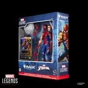 Marvel Legends Series Magic: The Gathering Battle-Damaged Spider-Man, 6 Action Figure Plus Exclusive Foil Trading Card