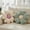 Sage Green & Ivory, variant on 2 Pcs Sage Green Decorative Throw Pillows, 15'' Cute Daisy Flower Shaped Pillow Floor Seating Cushion for Bed Couch Bedroom Room Dorm Decor (Sage Green & Ivory)