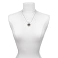 thumbnail image 3 of Delight Jewelry Silvertone Maroon Paw on Black Disc Silver-tone You Mean the World to Me Ring Necklace, 18", 3 of 4