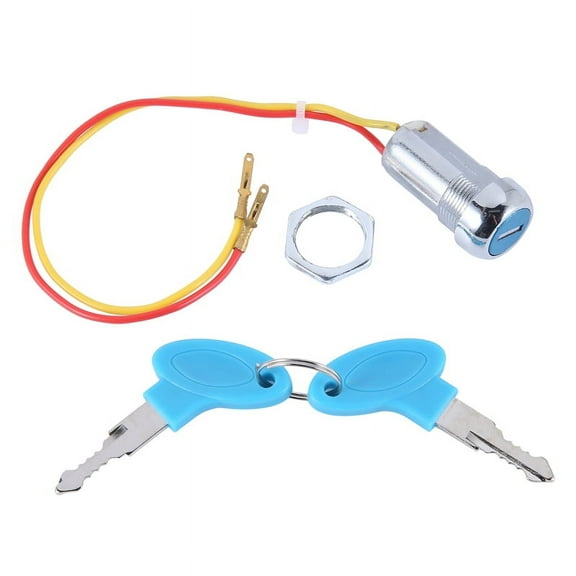 Universal Starting Switch Key Lock Wires Ignition Power Keys for Electric Bike Scooters E-Bike