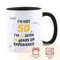 thumbnail image 2 of Funnil Ceramic Coffee Mug 50th Birthday Gifts Ideas Mother's Day Gifts Black, 2 of 7