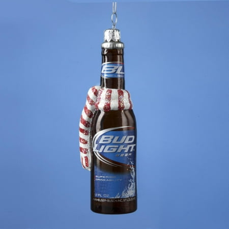5 Happy Hour Budweiser Bud Light Beer Bottle With F Christmas Ornament
