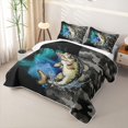 thumbnail image 3 of Erosebridal Girls Bass Fish Quilt King, Black Grey Camo King Coverlet Set, 3 Pieces, 3 of 7
