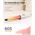 thumbnail image 4 of Hoson Dual Voltage Curling Wand Tapered Barrel 1.25"-0.75", Ceramic Hair Curling Iron for Long Hair, 225-450℉ LCD Digital Temperature, 4 of 7