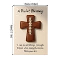 thumbnail image 4 of A Pocket Blessing – Baseball Cross Edition, Handmade Baseball Cross Pocket Blessing with Verse Card, Christian Faith Gift for Athletes, Inspirational Sports Keepsake for Players and Coaches, 4 of 7