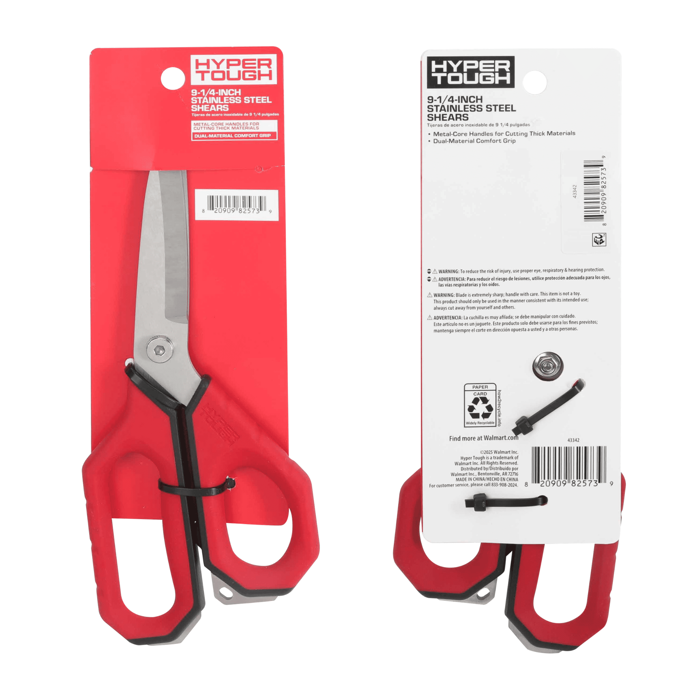 Hyper Tough 9-1/4-inch Stainless Steel Shears with Metal Core Handles
