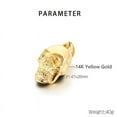 thumbnail image 4 of Retro Domineering Personality Skull 14K Yellow Gold Pendant Necklace Men's Trend Fashion Punk Hip-hop Niche Street Party Gift PendantAccessories, 4 of 6