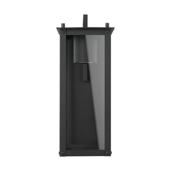 Capital Lighting 934611BK-GL Hunt 1 Light Outdoor Wall Light, Black