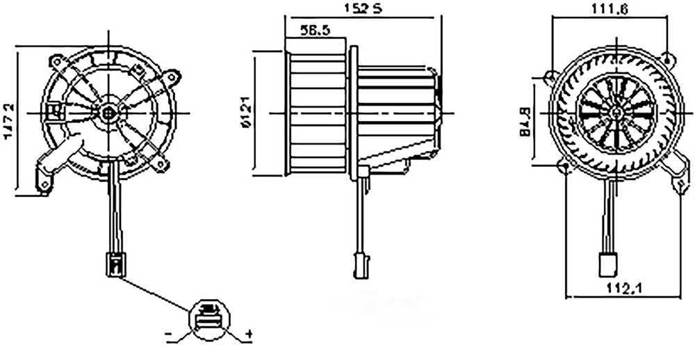 Nissens 87621 HVAC Blower Motor Assembly