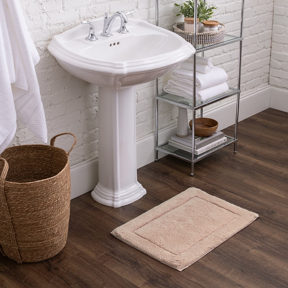 Mohawk Home Regency Plush Stain/Fade Resistant Non-Slip Machine Washable Bath Mat, Blush, 1' 9" x 2' 10"