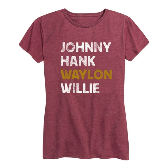 Instant Message - Johnny Hank Waylon Willie - Women's Short Sleeve Graphic T-shirt