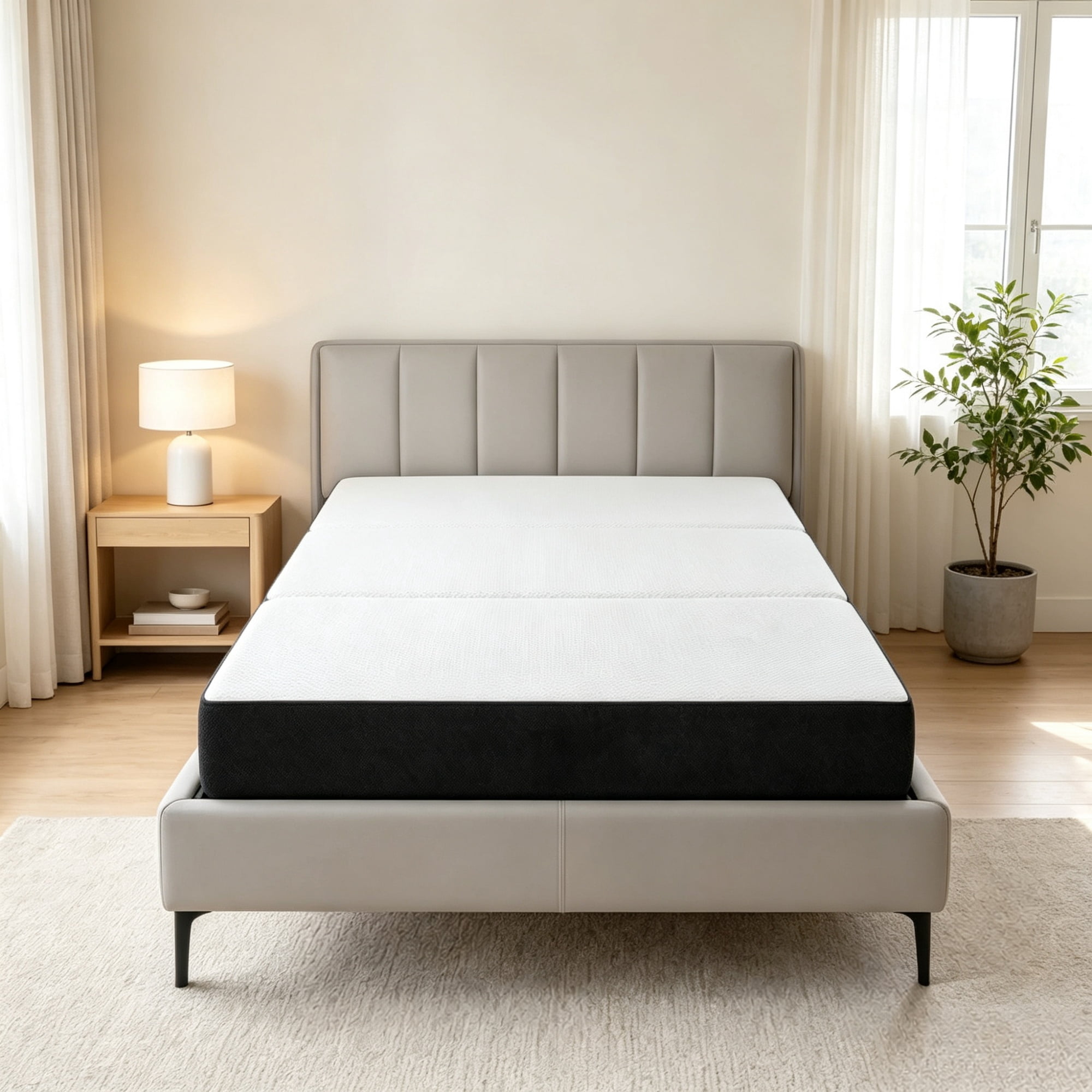 6" Trifold Mattress 75"x38"x6", Lightweight Memory Foam Bed for Guest, Camping, RV（Only Mattress）
