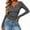 #447-Dark Gray, variant on Womens Long Sleeve Shirts Regular Fit Crew Neck Button Front Ribbed Knit Solid Soft Breathable Top for Summer Daily Gift