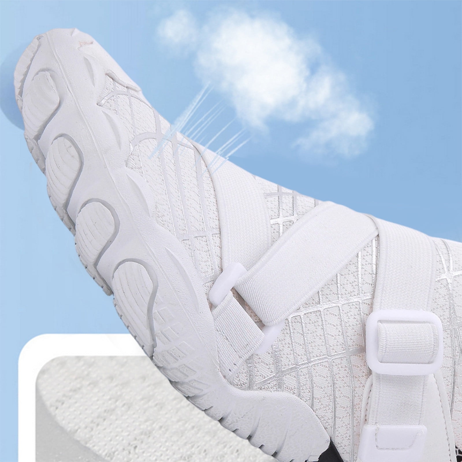 Water Shoes for Women Men Quick-Dry Hiking Beach Barefoot Boat Aqua Shoe Outdoor Sports Comfortable Slip On Unisex Footwear White 37