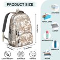 thumbnail image 5 of Paisley Pattern Backpack for School,Cute School Bag,Schoolbag with Adjustable Shoulder Straps & Padded Back,16.9 Inch, 5 of 5