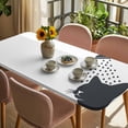 thumbnail image 3 of Cats Showering Table Cloths for 4 Foot Rectangle Tables, Modern Abstract Art Funny Animals Patio Waterproof Elastic Fitted Tablecloths, Washable Rectangular Table Cover for Camping, 3 of 8
