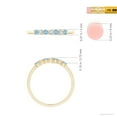 thumbnail image 4 of ANGARA Natural Half Eternity Seven Stone Aquamarine and Diamond Wedding Ring in 14K Yellow Gold for Women (Size-2mm) | March Birthstone, Anniversary, Jewelry Gift for Women | Natural Aquamarine Ring, 4 of 8