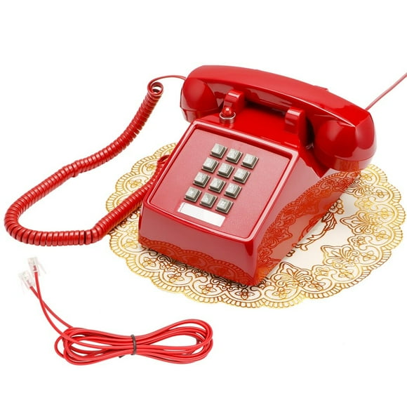 Corded Landline Telephone with Answering Machine, Clear Sound Vintage Phone, Old Fashioned Desk Senior Telephone Decor for Home Office Hotel