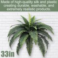 thumbnail image 3 of LINBONIO Artificial Fern,33IN Artificial Boston Fern Large Hanging Plant,Fake Ferns for Planter Garden Porch Entrance Home Windowsill Yards Farmhouse Decoraction, 3 of 9