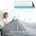 thumbnail image 4 of VK·LIVING Upgrade King Size Dual-Sided Cooling Comforter, Washable Lightweight Cooling Blanket with Q-Max > 0.5 Arc-Chill Cooling Fiber for Night Sweats Hot Sleeper, Grey, 4 of 6